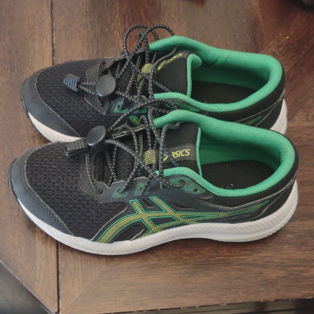 Asics Kids Sneakers in Black and Green